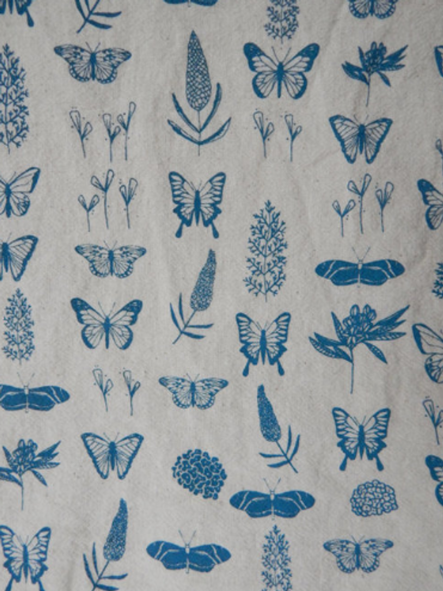 Towel - Butterfly, Blue