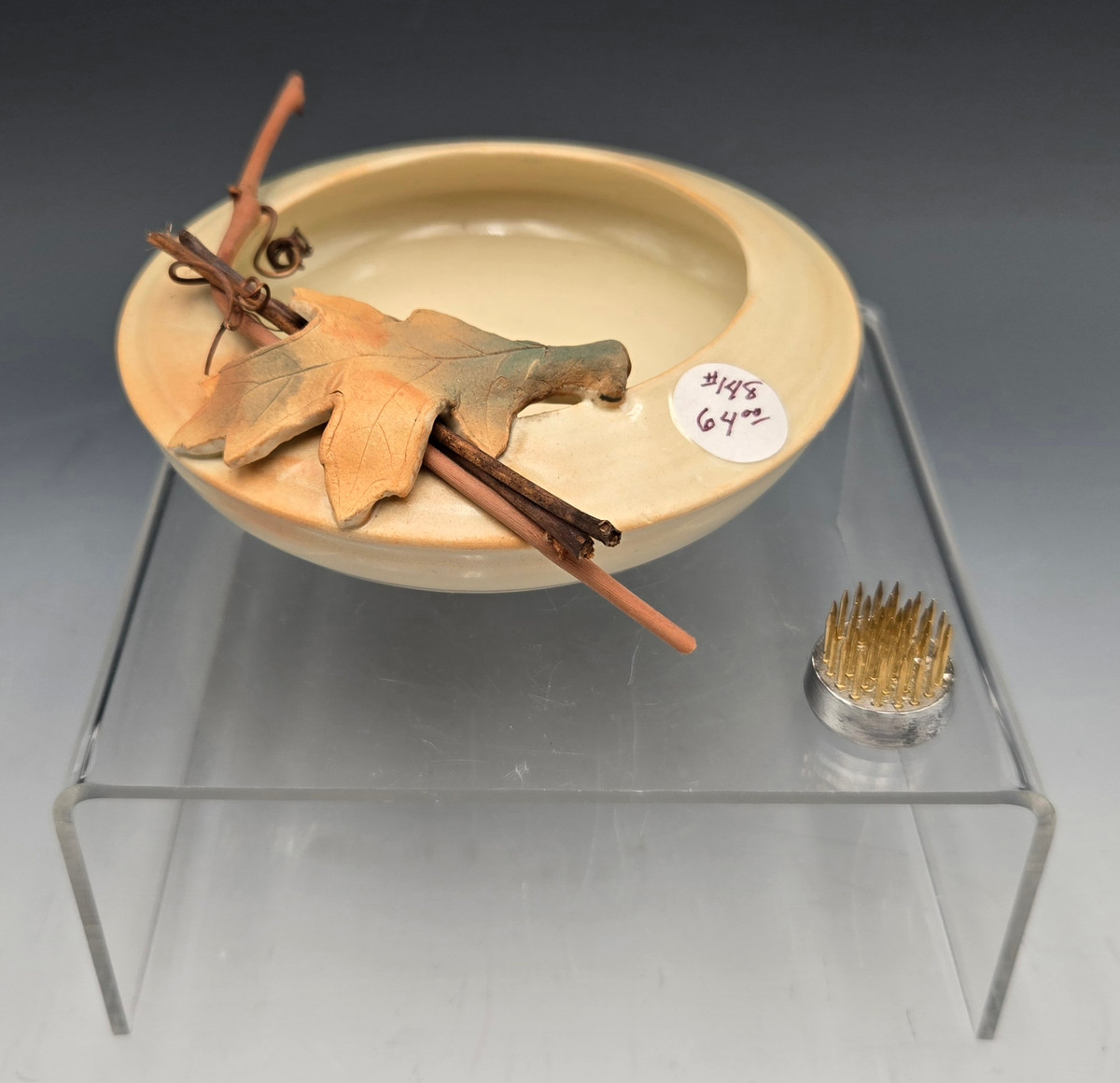 148 - Ikebana Bowl - White