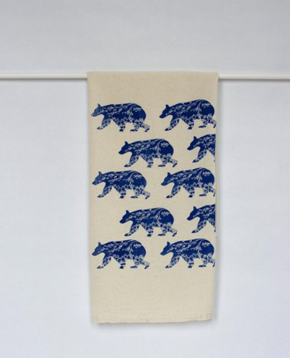 Towel - Bear, Blue