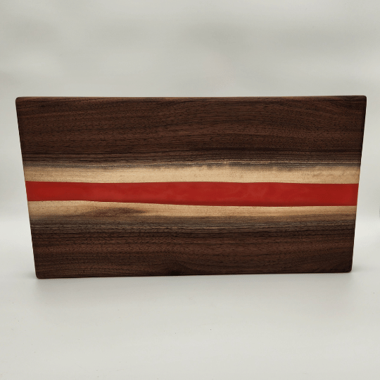 Walnut/Red Charcuterie w/ Stand