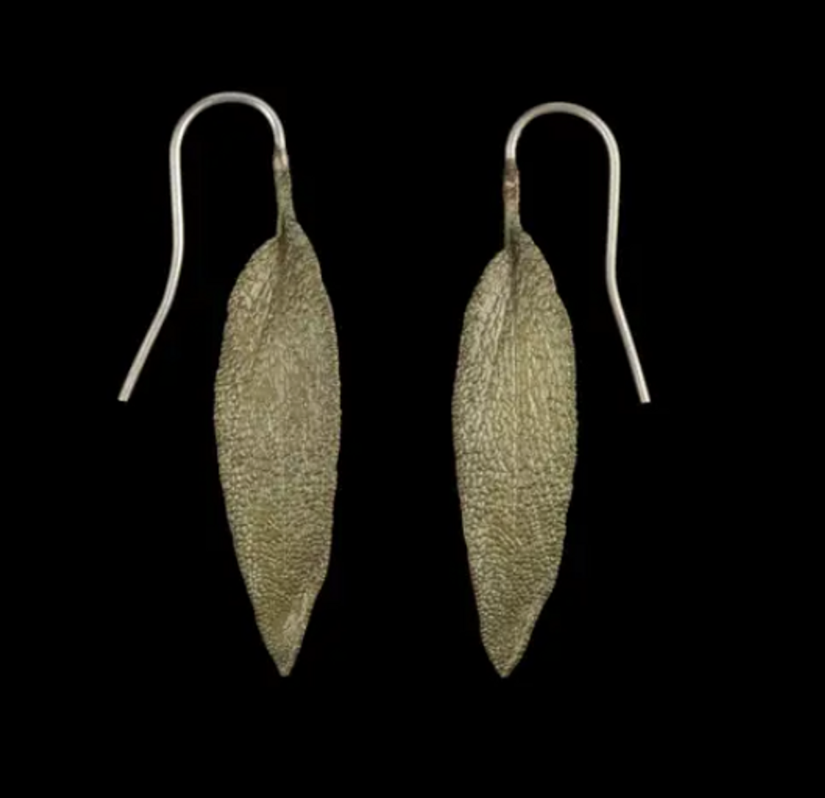 Earrings ~ Sage Leaf Wire