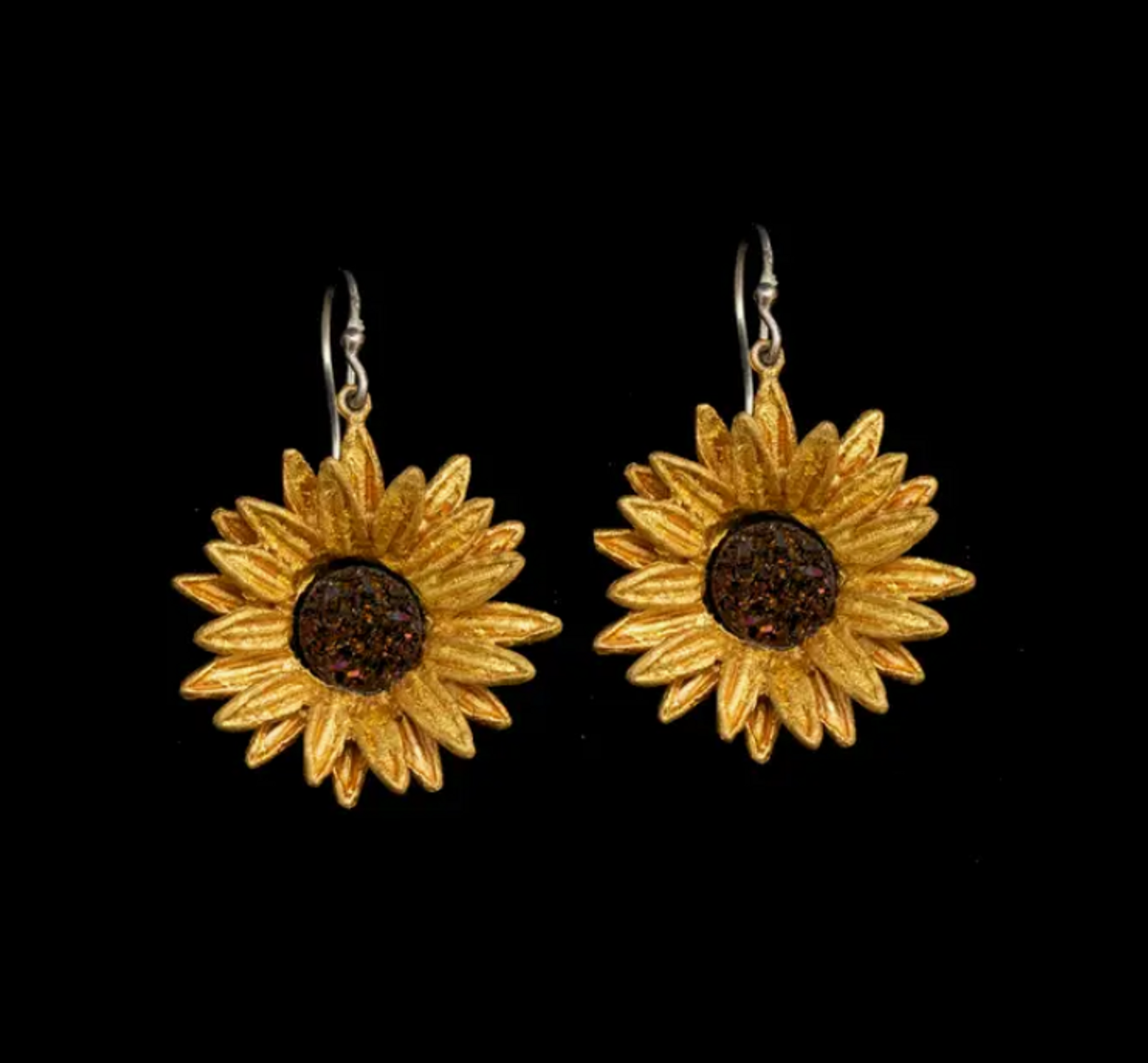 Earrings ~ Sunflower Drop Wire