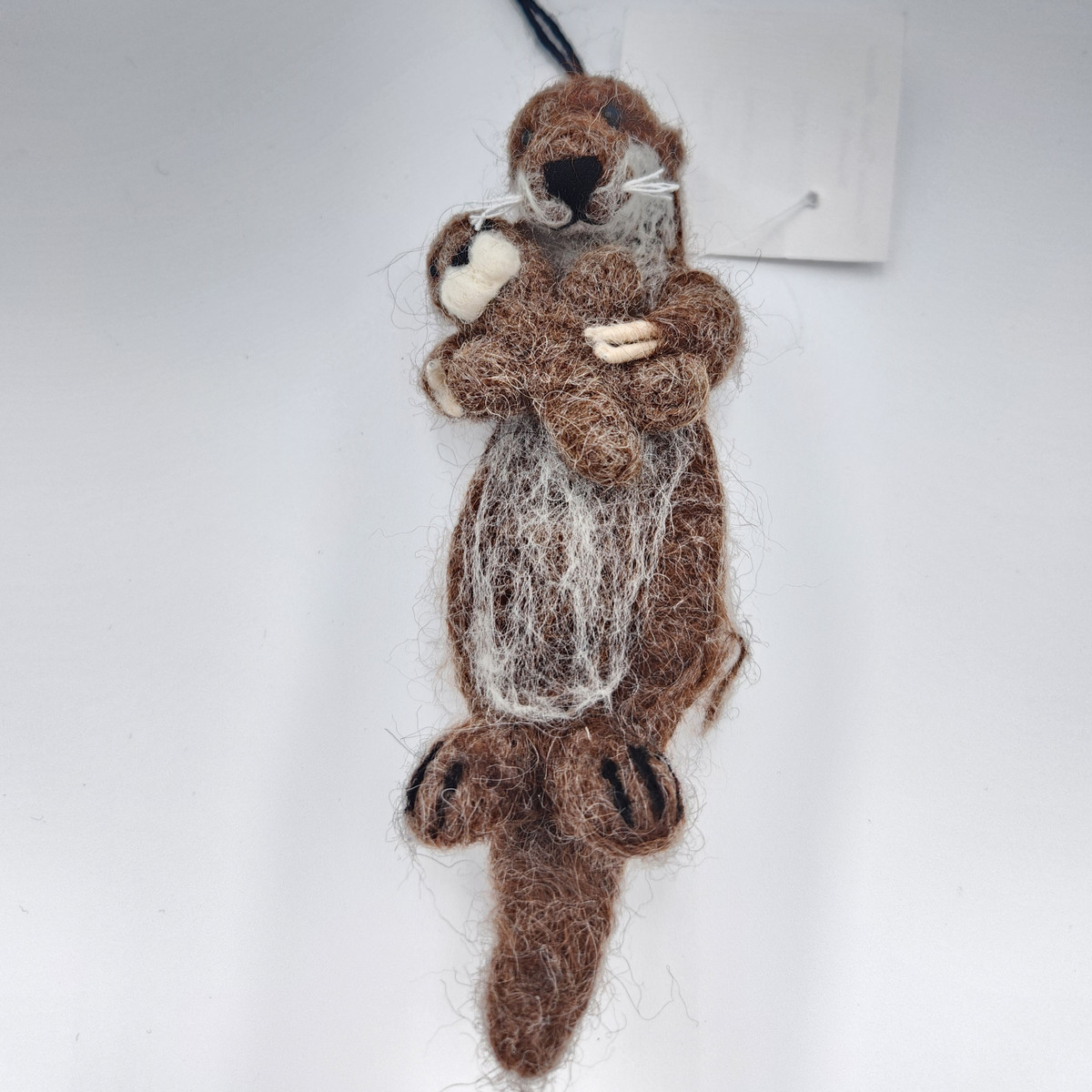Felted Otter with Baby