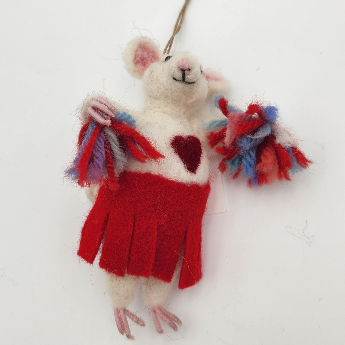 Felted Mouse Cheerleader