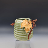 Thrown Vase / 1 leaf / twigs