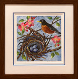 Framed Giclee ~ "Robin's Egg Blue" - 3/4" flat walnut stained frame