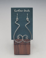 Earrings - Zig Zag Spiral, Silver