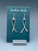 Earrings - Ribbon, Silver