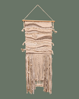 Wall Hanging ~ Cream, Macrame, Beads, Shells