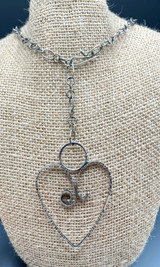Necklace - Heart Statement with Chunky Chain