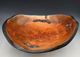 Bowl - Black Cherry w/Stones - 15AB