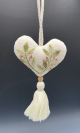 Embroidered Hanging Heart- Lg