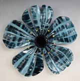 Fused Glass Wall Flower - Blue
