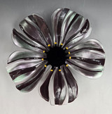 Fused Glass Wall Flower - Black