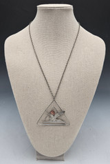 Necklace - Flying Owl with Mountain and Moon
