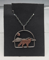 Necklace - Fox and Mountain Scene
