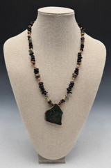 Quilt of Moss & Lava Necklace