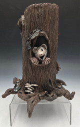 Tree Trunk with Animals