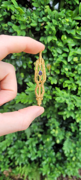 Pendant - Iolite/Brass