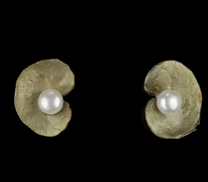 Earrings ~ Spiral Geranium Clip