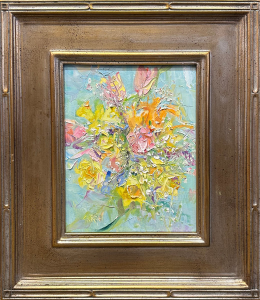 Pink Tulips with Daffodils