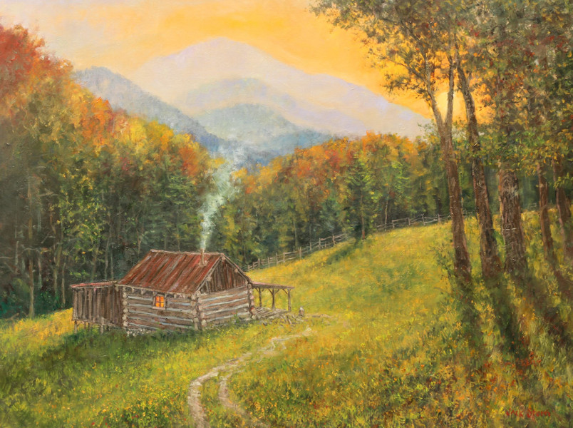 Safe and Warm in the Old Cabin