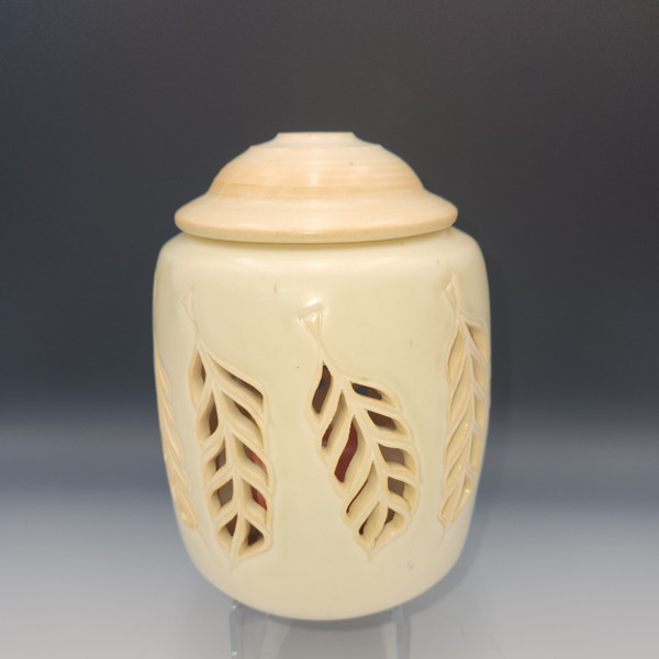 Candle Lantern with dancing leaves