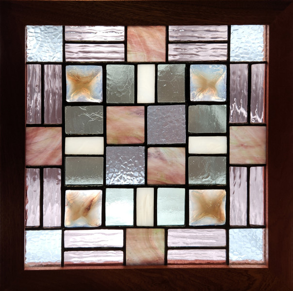 Quilt Square - Pink and White, Sapele