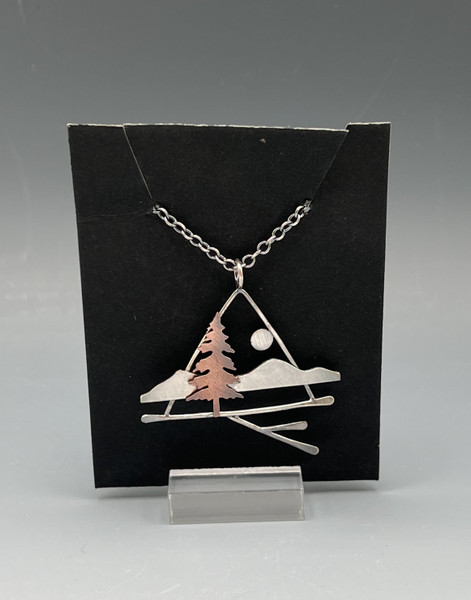 NK - Copper Pine and Mtn. Scene with Branch