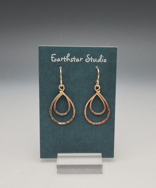 Earrings - Double Teardrop, Gold (Small)