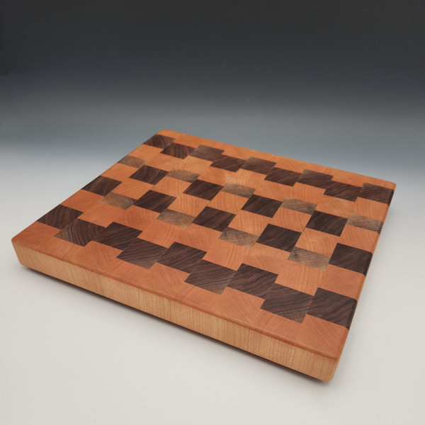 End Grain Cutting Board - Black walnut and cherry