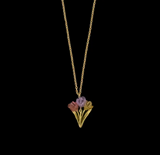 Necklace - Tulip Dainty Pendant, 16"