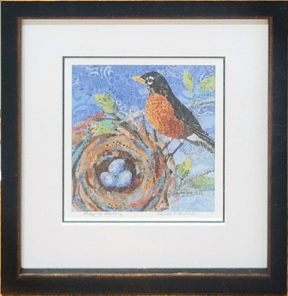 Framed Giclee ~ Lady in Waiting ~ dark bronze/black frame