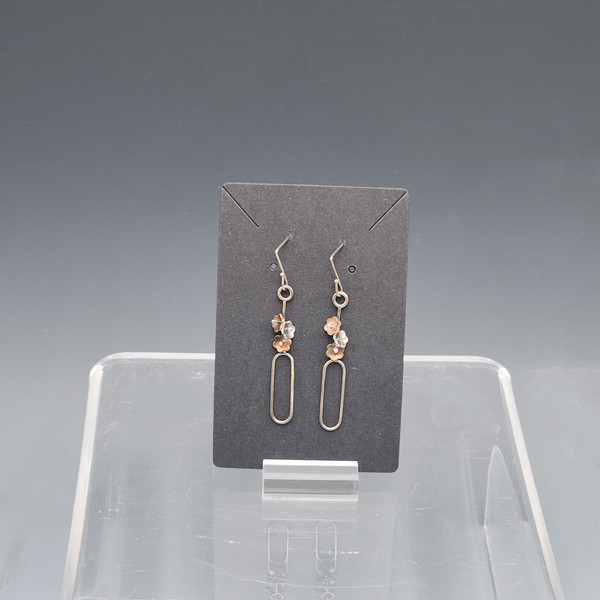 Earrings - 3D Florals with Oval