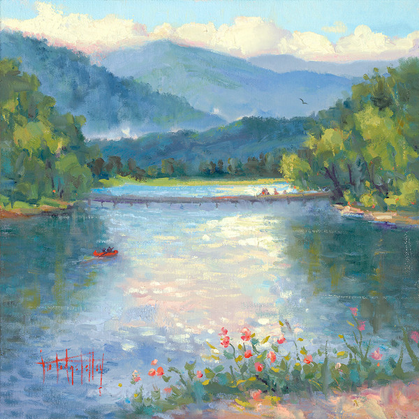 The Rose Walk, Lake Junaluska Paper Giclee- 8 x 10