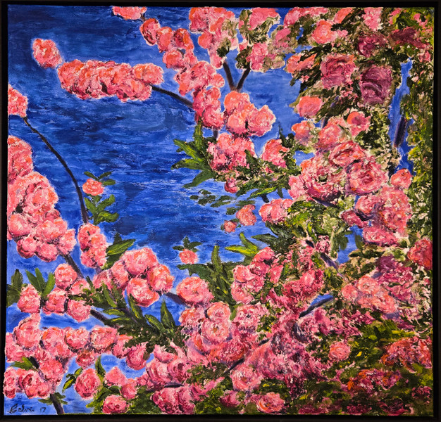 Petals on Blue