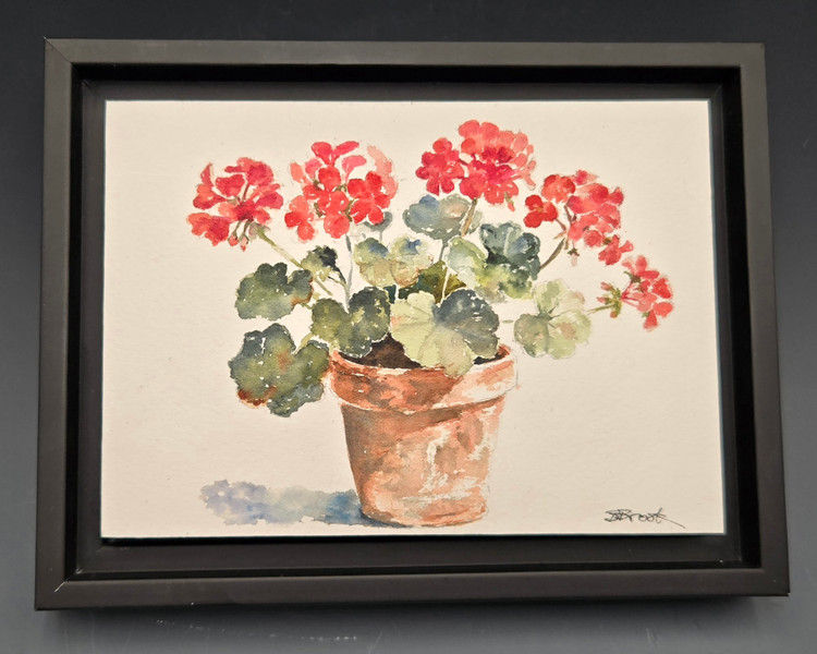 Potted Geranium, Floater Frame