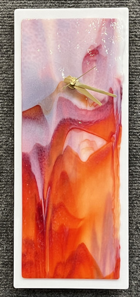 Clock - Fused Glass Hanging #8