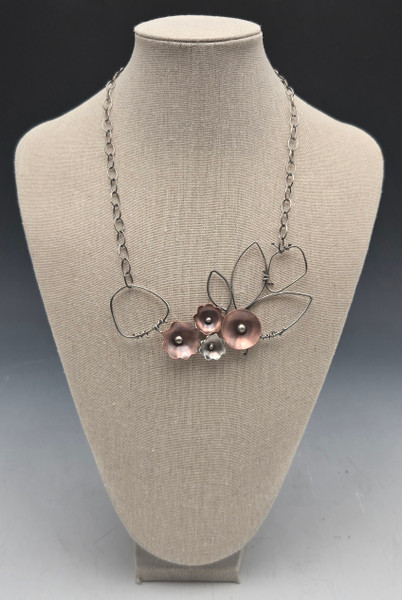 Necklace ~ Lg Floral & Leaves/ Spring Blooms