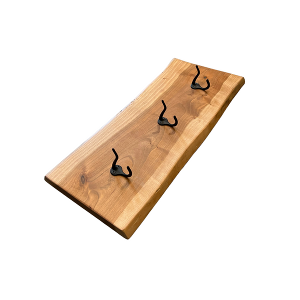 Nelson 3hook live edge coat rack