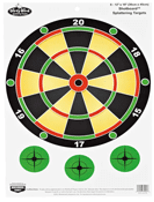 B/c Target Pregame 12"x18" - Shotboard 8 Targets