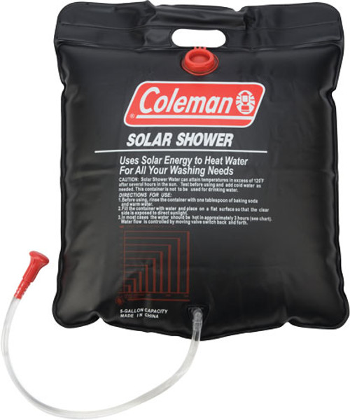 Coleman 5-gallon Solar Shower - W/ On/off Shower Valve Head