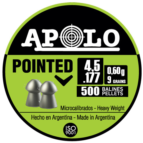 Hatsan Apolo .177 Pointed - 9 Grain 500 Pack