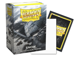 Dragon Shield - Matte Dual Sleeves Standard Size 100pk - Snow Dragon Shield - Matte Dual Sleeves Standard Size 100pk - Snow