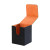 Vaultx Exo-Tec Toploading Deck Box - Black - Electric Orange