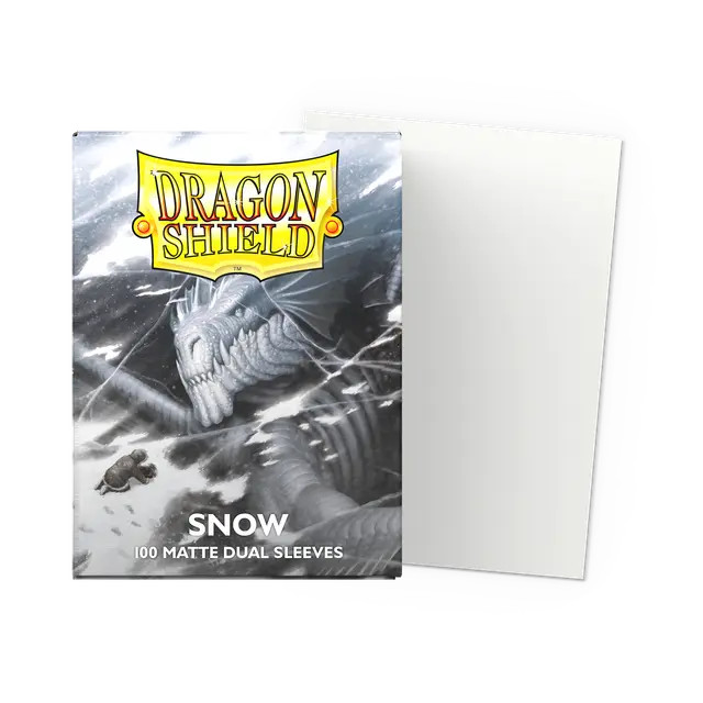 Dragon Shield - Matte Dual Sleeves Standard Size 100pk - Snow