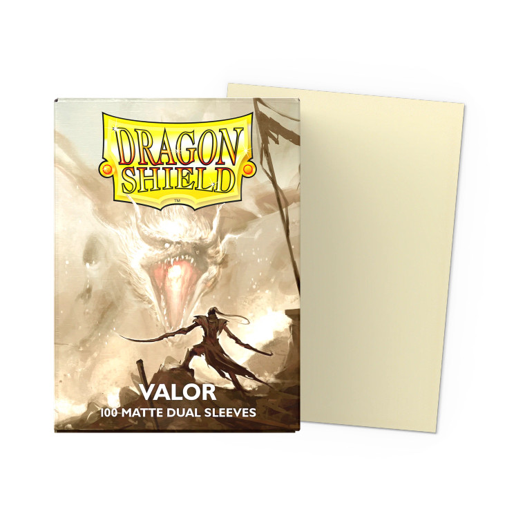 Dragon Shield - Dual Matte Standard Size Sleeves 100pk - Valor Cream