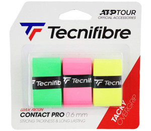 Tecnifibre Contact Pro Tennis Overgrip 3 Pack — Red