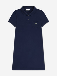 Lacoste Robe Piqué Coton Poche Navy
