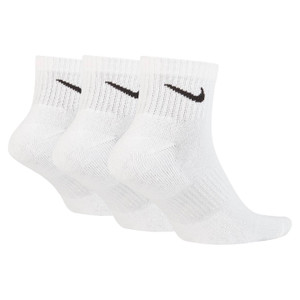 Nike Everyday Cushioned Training Ankle 3-Pack — White/Black